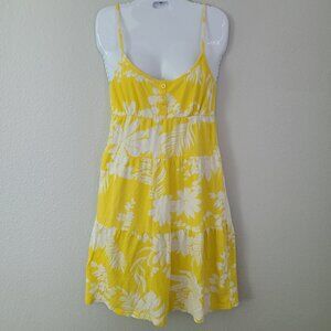 Roxy junior womens Yellow & White Floral Sundress - Size Small